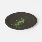 SLYTHERIN™ House auf jeden Fall Pappteller (Schrägansicht)