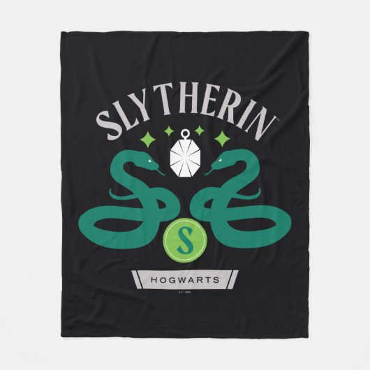 SLYTHERIN™ House Double Snake Locket Graphic Fleecedecke (Vorderseite)