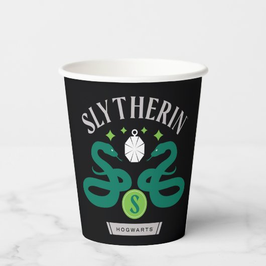 SLYTHERIN™ House Double Snake Locket Graphic Pappbecher (Rückseite)