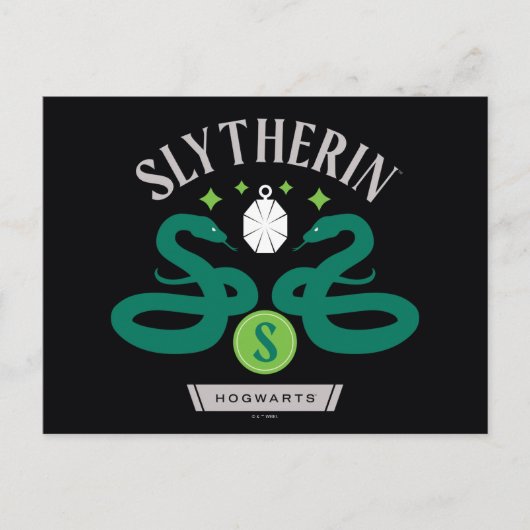 SLYTHERIN™ House Double Snake Locket Graphic Postkarte (Vorderseite)