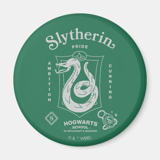 SLYTHERIN™ Pride Ambition Cunning Crest Magnet (Vorne)