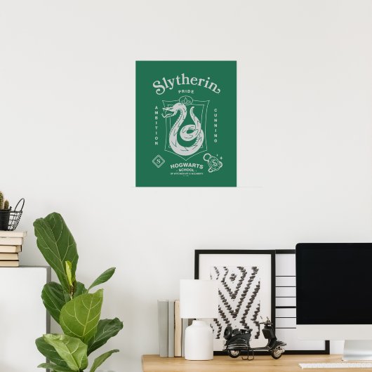 SLYTHERIN™ Stolz Ehrgeiz List Wappen Poster (Heimbüro)