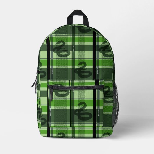 SLYTHERIN™ Tartan Kariertes Muster Bedruckter Rucksack (Vorderseite)
