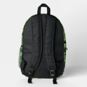 SLYTHERIN™ Tartan Kariertes Muster Bedruckter Rucksack (Rückseite)