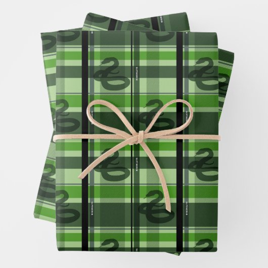 SLYTHERIN™ Tartan Kariertes Muster Geschenkpapier Set (Beispiel)