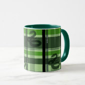 SLYTHERIN™ Tartan Kariertes Muster Tasse (VorderseiteRechts)