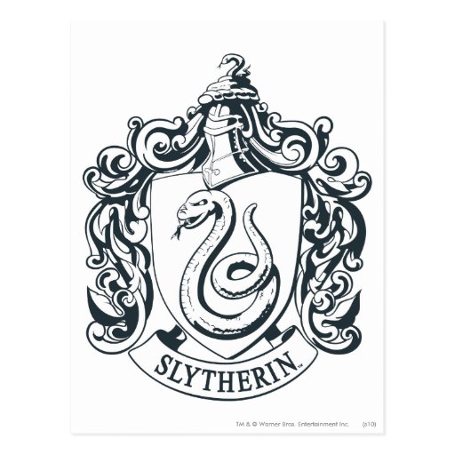 Slytherin Wappen Postkarte Zazzle