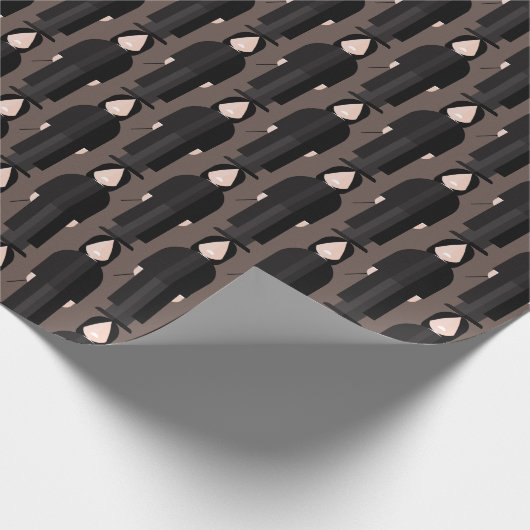 Slytherus – Dark Academia Pattern Wrapping Paper Geschenkpapier (Ecke)