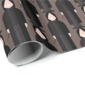 Slytherus – Dark Academia Pattern Wrapping Paper Geschenkpapier (Rolleneckpunkt)