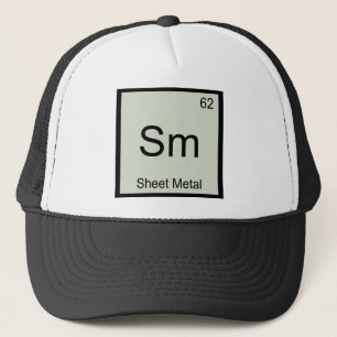 Sm - Blech Lustiges Chemie-Element-Symbol T Truckerkappe