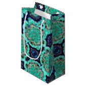 Sm Gift Bag Azurite/Malachite Geode Kleine Geschenktüte (Vorderseite Schrägansicht)