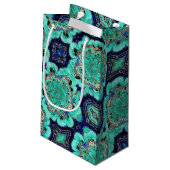 Sm Gift Bag Azurite/Malachite Geode Kleine Geschenktüte (Rückseite Schrägansicht)