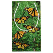 Sm Gift Bag Monarch auf Pine Boughs Kleine Geschenktüte (Rückseite)