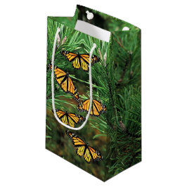Sm Gift Bag Monarch auf Pine Boughs Kleine Geschenktüte