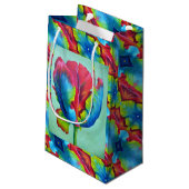 Sm Gift Bag Rainbow Tulip #2 Kleine Geschenktüte (Rückseite Schrägansicht)