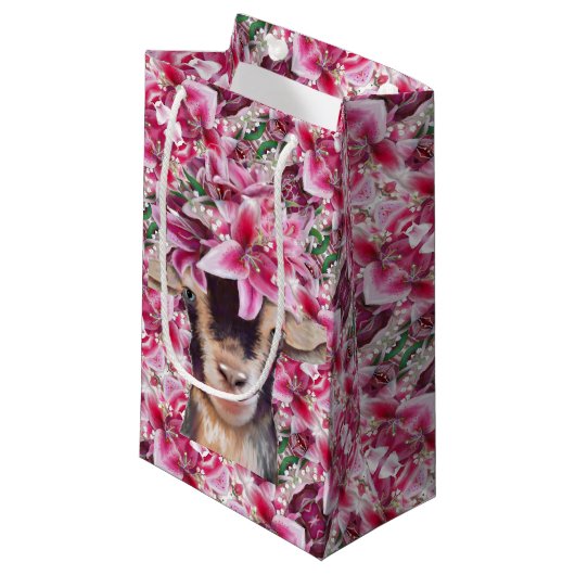 Sm Gift Beutel Lilly die Ziege Kleine Geschenktüte (Vorderseite Schrägansicht)