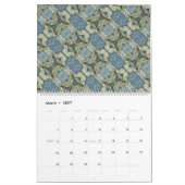 Sm, Med, LG-Kalender - Digitale Blume Kalender (Mär 2027)