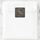 SM Minimales Modernes Design Quadratischer Aufkleber (Tasche)