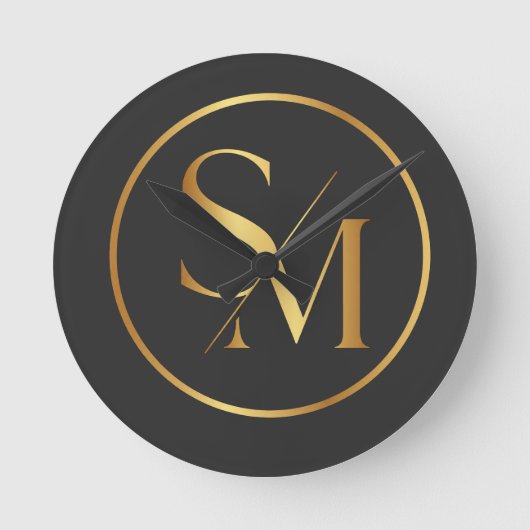 SM Minimales Modernes Design Runde Wanduhr (Vorderseite)