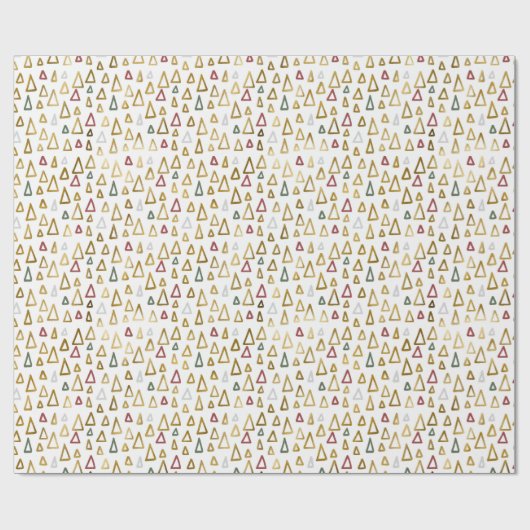 Sm Minimalist Geometric Christmas Tree Geschenkpapier (Flach)