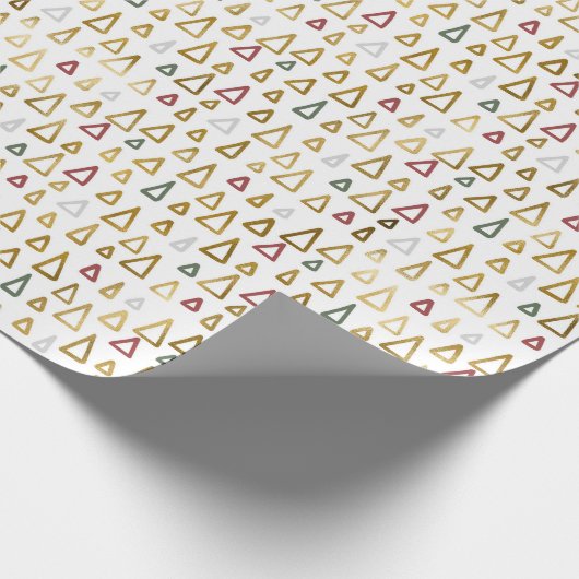 Sm Minimalist Geometric Christmas Tree  Geschenkpapier (Ecke)