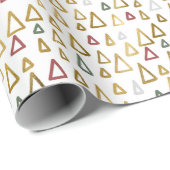 Sm minimalistischer geometrischer Weihnachtsbaum Geschenkpapier (Rolleneckpunkt)