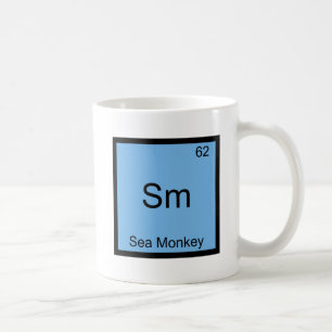 Sm - Sea Monkey Funny Chemistry Element Symbol T-S Kaffeetasse