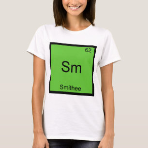 Sm - Smithee Lustiges Chemie-Element-Symbol-T-Shir T-Shirt