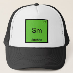 Sm - Smithee Lustiges Chemie-Element-Symbol-T-Shir Truckerkappe