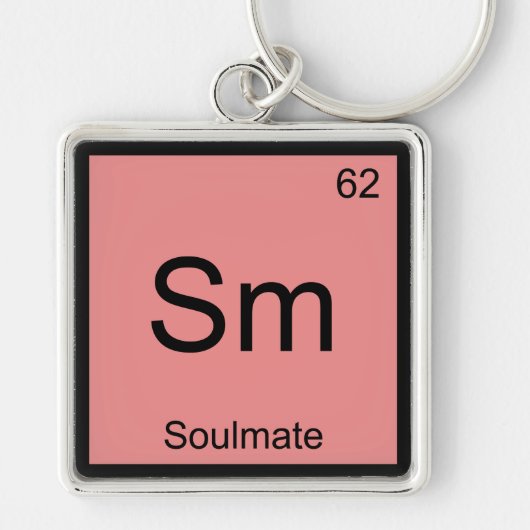 Sm - Soulmate Funny Chemistry Element Symbol T-Shi Schlüsselanhänger (Vorne)
