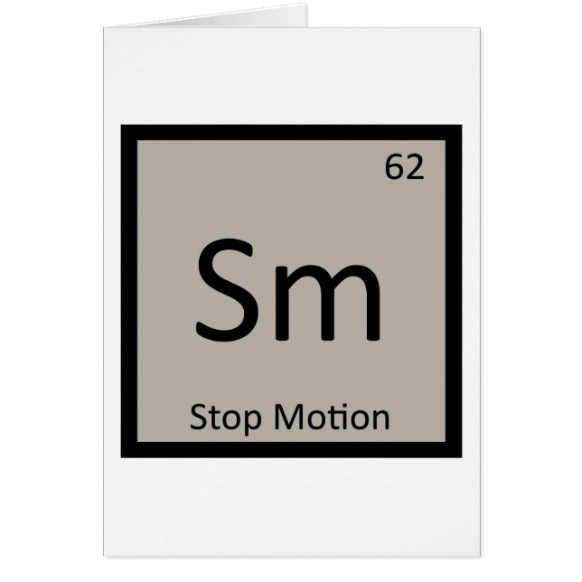 Sm - Stopp Motion Animation Chemistry Symbol (Vorne)