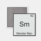 Sm - Symbol des schlanken Man Funny Chemical Eleme Magnet (Vorderseite/Rückseite)