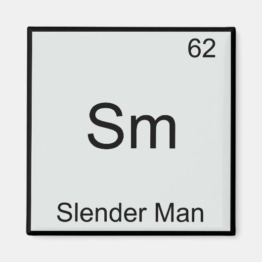 Sm - Symbol des schlanken Man Funny Chemical Eleme Magnet (Vorne)
