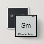Sm - Symbol des schlanken Man Funny Chemistry Elem Button (Vorne & Hinten)