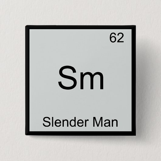 Sm - Symbol des schlanken Man Funny Chemistry Elem Button (Vorderseite)