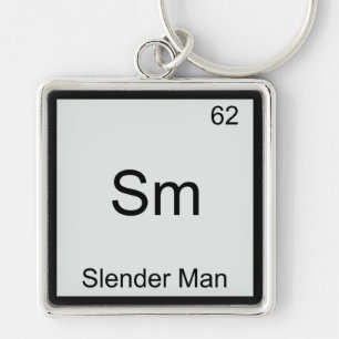 Sm - Symbol für Slender Man Lustiges Chemie-Elemen Schlüsselanhänger