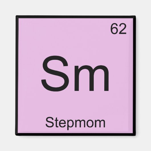 Sm - T-Shirt für StepMom Funny Chemistry Element Magnet (Vorne)