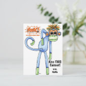 SMAC! Socken-Affen gegen Krebs - NeinMo Postkarte (Stehend Vorderseite)