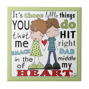 Smack Dab-Niedlich Couple Fliese