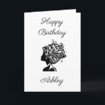 Small, 4" x 5.6" karte<br><div class="desc">Daughter Birthday - Beautician</div>