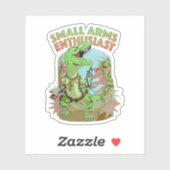 Small Arms Enthusiast Funny T-Rex Dinosaur Gun Aufkleber (Blatt)