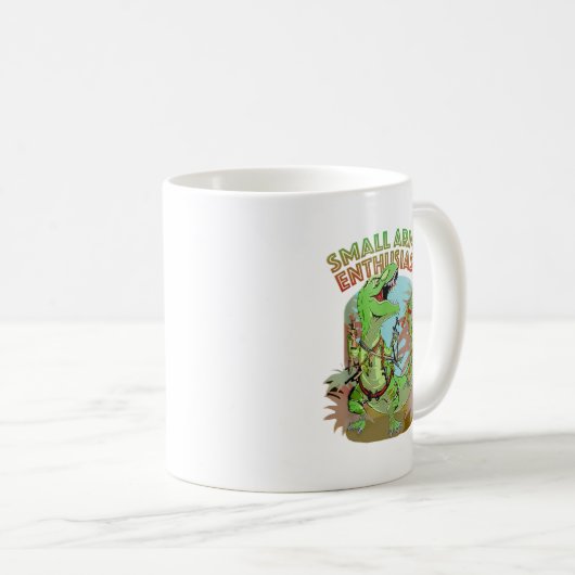 Small Arms Enthusiast Funny T-Rex Dinosaur Gun Kaffeetasse (VorderseiteRechts)