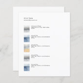 Small Art Tear Sheet Price List Template (Vorne/Hinten)