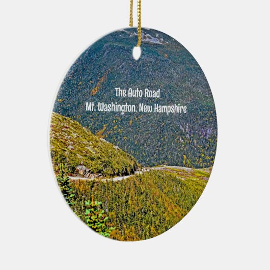 Small Auto Road Mt. Washington Keramik Ornament (Rechts)