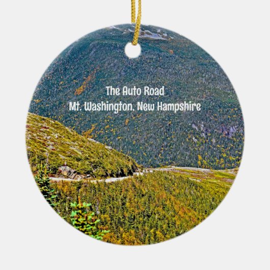 Small Auto Road Mt. Washington Keramik Ornament (Vorne)