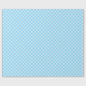 Small Baby Blue Checked Geschenkpapier (Flach)