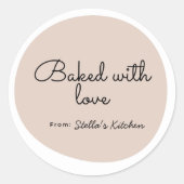 Small Bakery Business Made with love Sticker (Vorderseite)