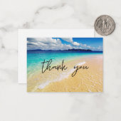 Small Beach & Ocean Vielen Dank Mitteilungskarte (Vorderseite/Rückseite Beispiel)