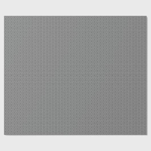 Small Black and White Greek Key Pattern Geschenkpapier (Flach)