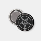 Small Black Baphomet Magnet (Vorderseite/Rückseite)